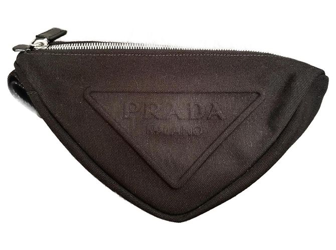 Bolso Prada Triangle de algodón negro