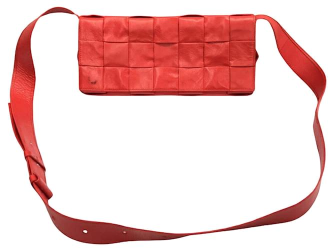 Cassetta Bottega Veneta Rosso Pelle  ref.1194121