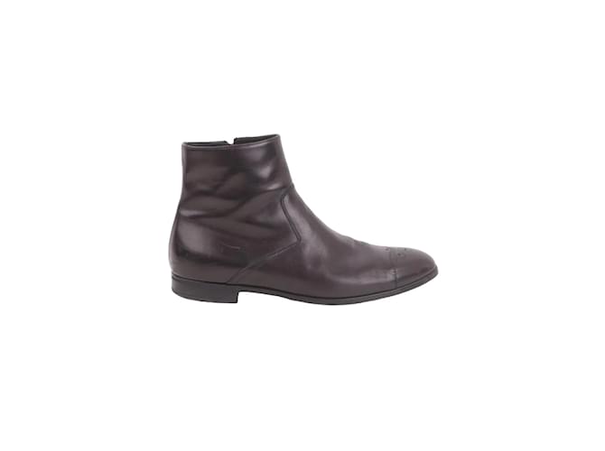 Prada Leather boots Black  ref.1194150