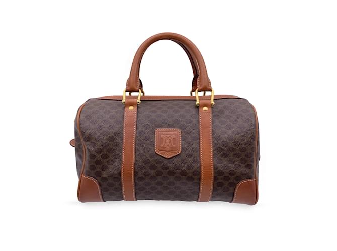 Céline Celine Handbag Vintage Macadam Brown Cloth  ref.1194210