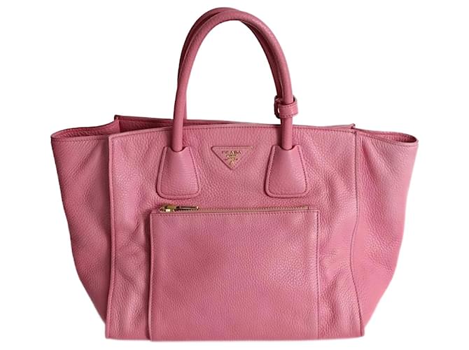 Prada Bolso de mano modelo Prada Shopper en cuero rosa  ref.1194277