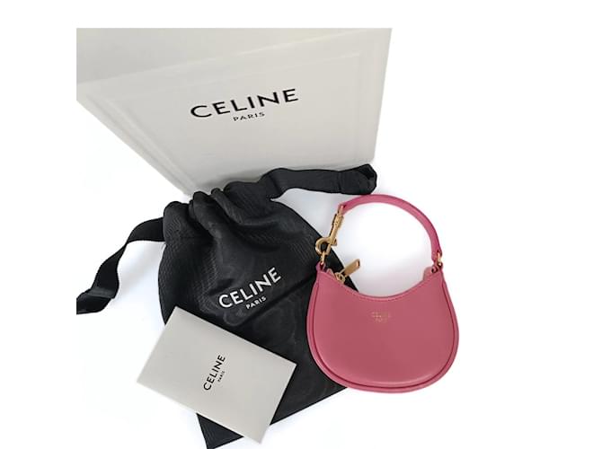 Céline Bolsa Céline mini Ava em couro rosa  ref.1194282