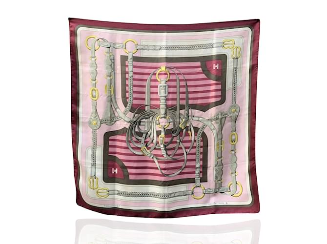 Hermès scarf Pink Silk  ref.1194312