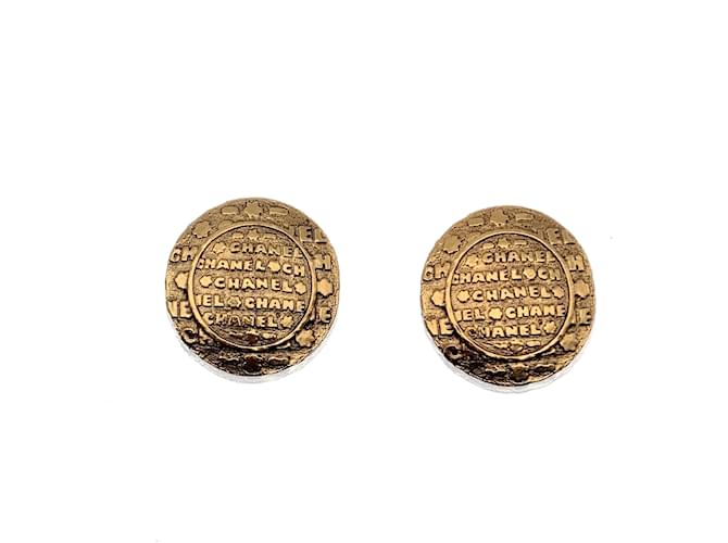Chanel earrings Golden Metal  ref.1194327