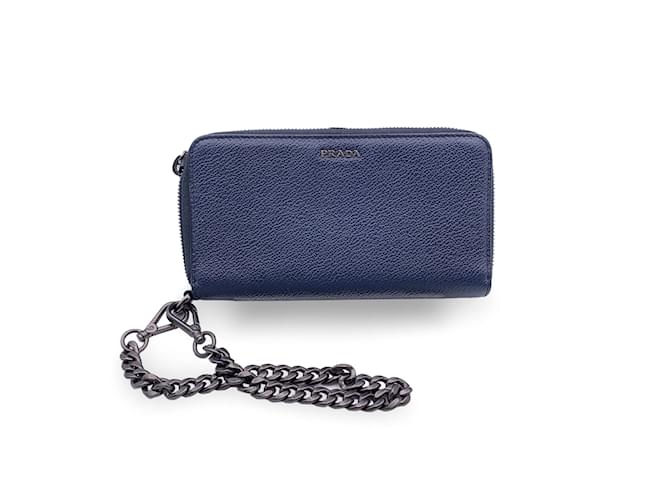 PRADA wallet Blue Cloth  ref.1194329