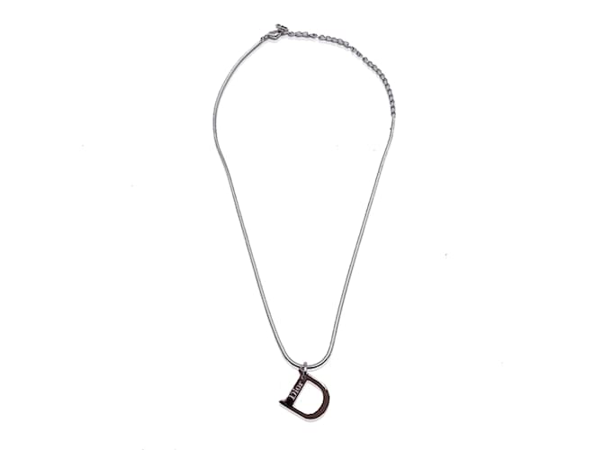 Christian Dior Necklace Silvery Metal  ref.1194350