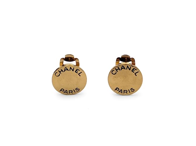 Brincos Chanel Dourado Metal  ref.1194367