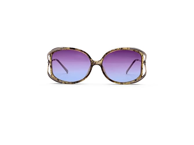 Óculos de sol Christian Dior Dourado Plástico  ref.1194430