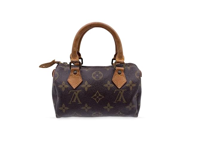 Louis Vuitton Handbag Vintage Nano Speedy / Mini HL Brown Cloth  ref.1194460