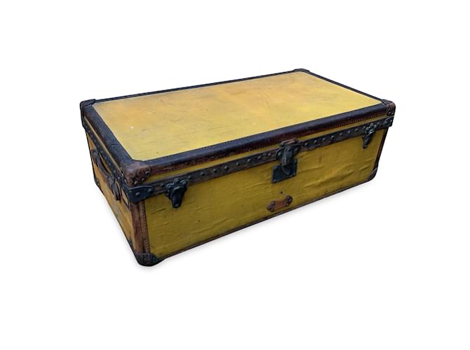 Louis Vuitton Luggage Vuittonite Trunk Yellow Cloth  ref.1194464