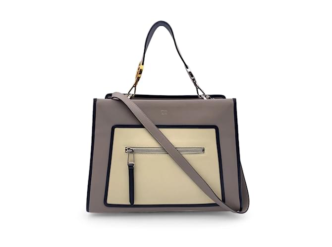 Fendi Shoulder Bag Runaway Grey Leather  ref.1194575