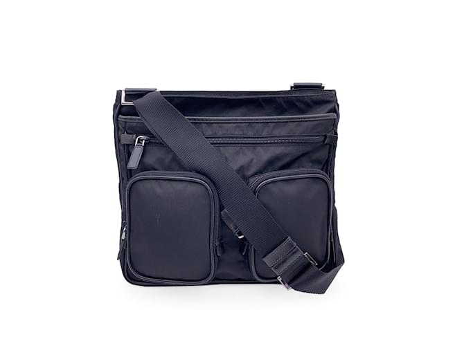 Double Prada Crossbody Bag n.A. Black Cloth  ref.1194591