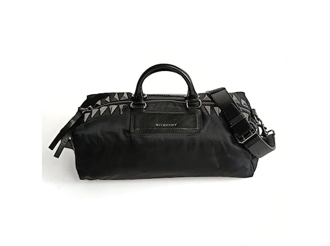 Givenchy Bolso bandolera Givenchy en nailon y cuero negro Lienzo  ref.1194712