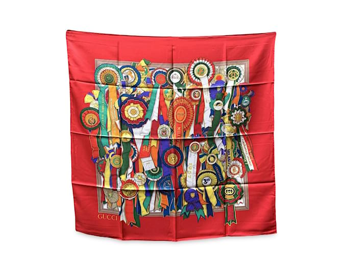 gucci scarf Red Silk  ref.1194787