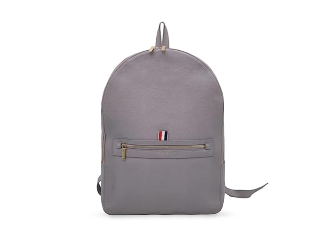 Thom Browne Backpack Classic Grey Leather  ref.1194973
