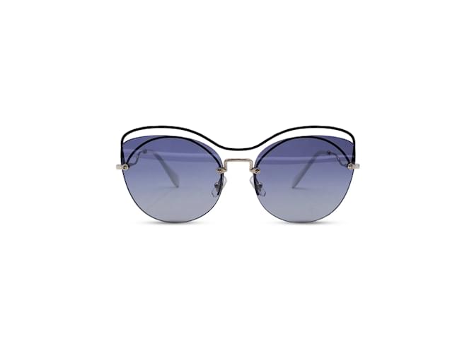 Miu Miu lunettes de soleil Métal Bleu  ref.1194978