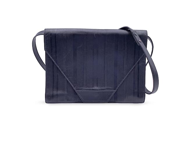 Gianni Versace Shoulder Bag Vintage n.A. Black Leather  ref.1194981