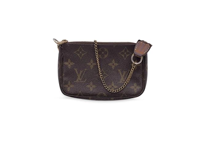 Louis Vuitton Clutch Bag Pochette Accessoire Braun Leinwand  ref.1195066