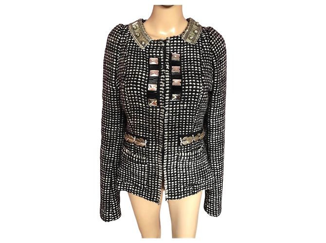 Autre Marque NON SIGNE / UNSIGNED  Jackets T.fr 38 Wool Black