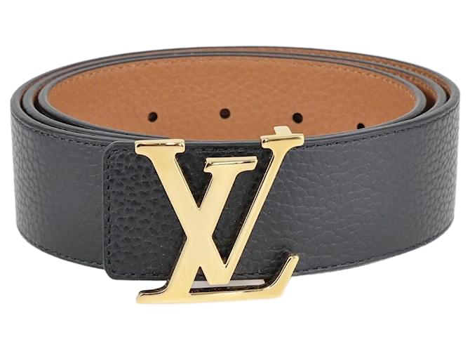 Louis Vuitton Black LV Initiales Reversible Belt Leather  ref.1195157