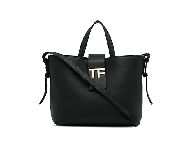 Sacoche Tom Ford Mini TF East West noire Cuir  ref.1195174
