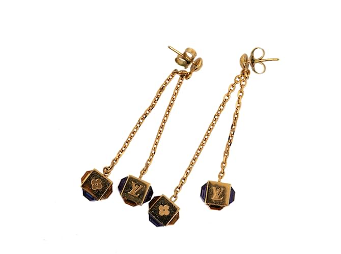 Gold Louis Vuitton Gamble Drop Earrings Golden  ref.1195192