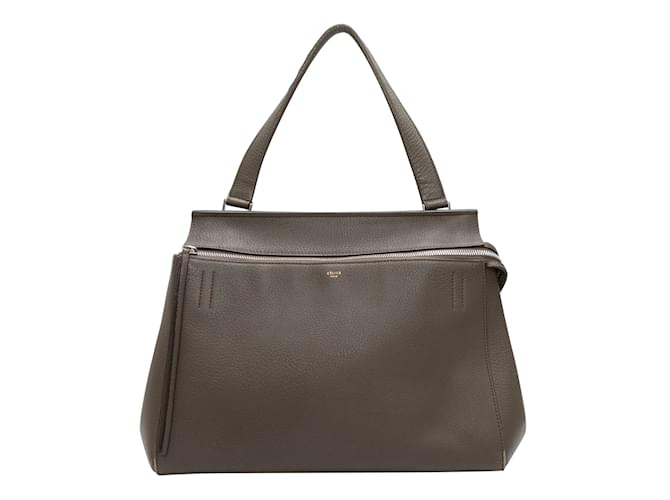 Céline Grey Celine Leather Edge Handbag  ref.1195221