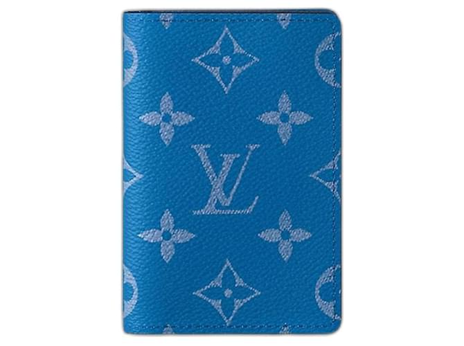 Louis Vuitton Organizador de bolso LV taigarama azul Couro  ref.1195289