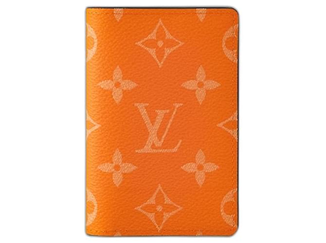 Louis Vuitton LV Pocket organizador laranja Couro  ref.1195297