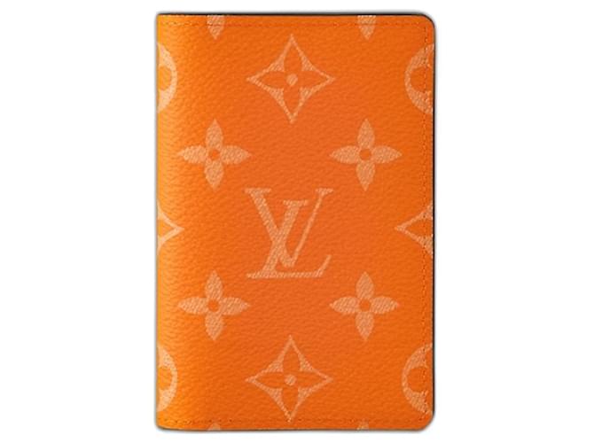 Louis Vuitton LV Pocket organizer orange Leather  ref.1195297