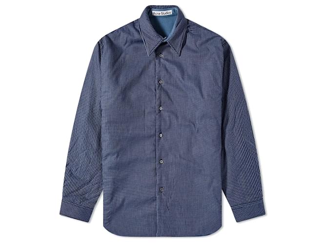 Acne Blazers Jackets Blue Cotton Elastane Nylon  ref.1195303