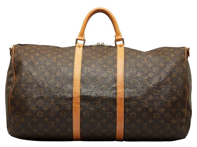 Louis Vuitton Keepall Bandouliere 60 Brown Cloth  ref.1195354