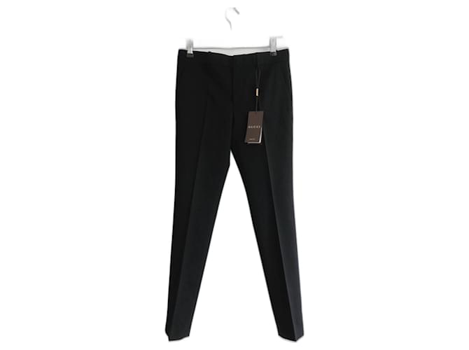 Gucci lana negra/pantalones de seda Negro  ref.1195358