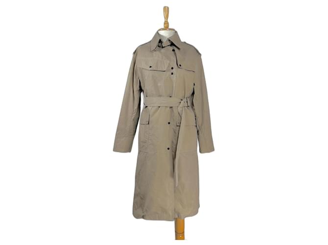 Autre Marque Trench coats Khaki Cotton Wool  ref.1195381