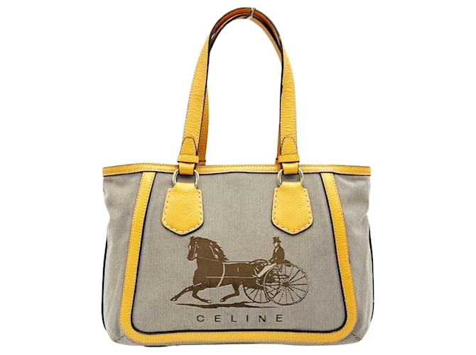 Céline Horse Carriage Grey Cloth  ref.1195504