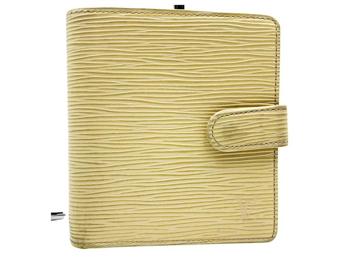 Louis Vuitton Porte billet Yellow Leather  ref.1195532