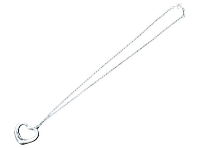 Tiffany & Co Open Heart Silvery Silver  ref.1195555