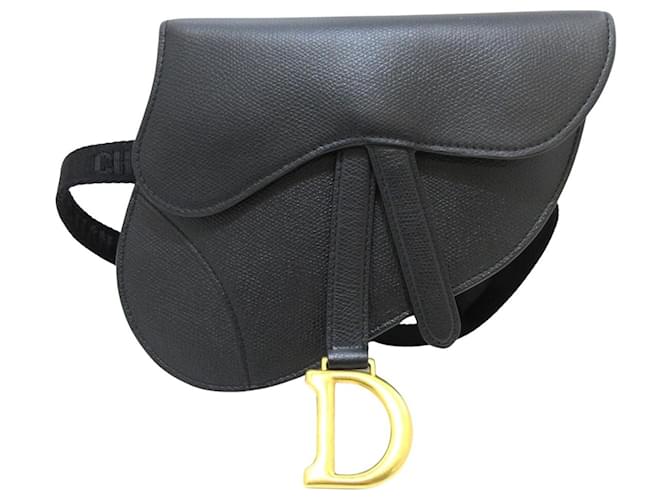 Saddle Dior silla de montar Negro Cuero  ref.1195816