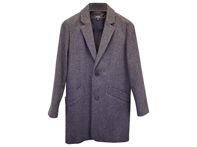 Apc A.P.C. Overcoat in Gray Wool Grey Cotton  ref.1195968