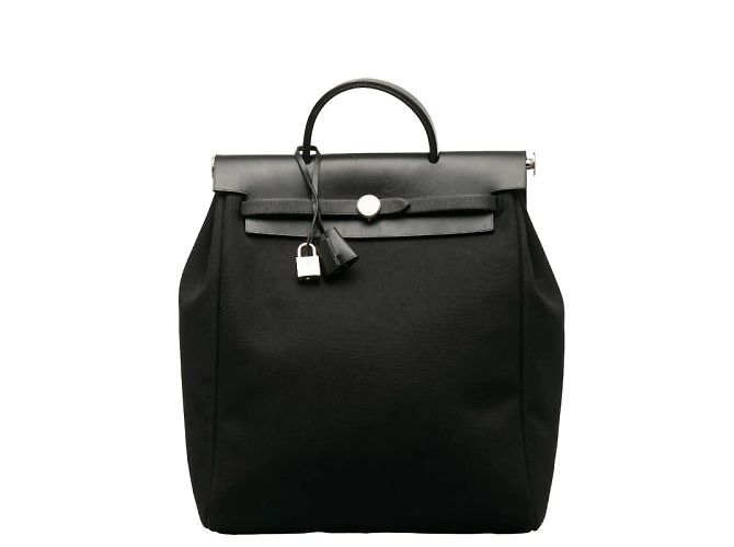 Hermès Toile Herbag Backpack Black