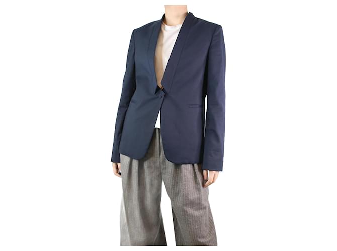 Joseph Blue single-buttoned blazer - size UK 16 Cotton  ref.1196019