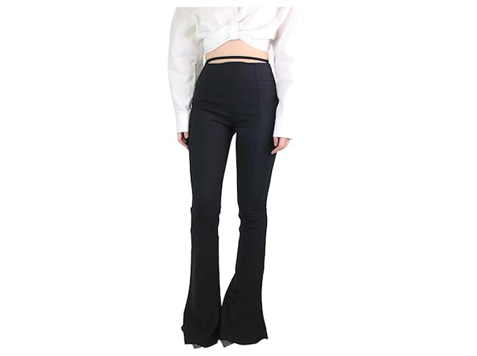 Jacquemus Black flared trousers - size UK 8 Wool  ref.1196031