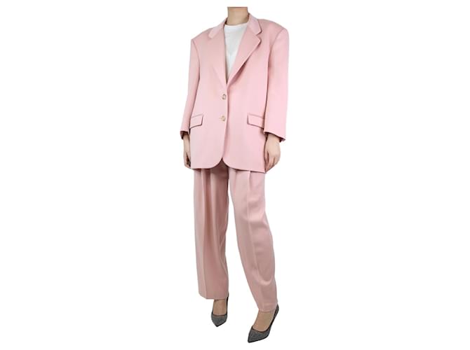 Magda Butrym Pink wool blazer and tailored trousers suit set - size UK 12  ref.1196037 - Joli Closet