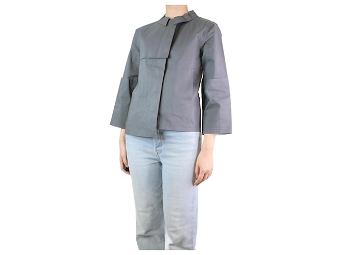 Balenciaga Impermeabile grigio con cintura - taglia UK 10 Cotone  ref.1196041
