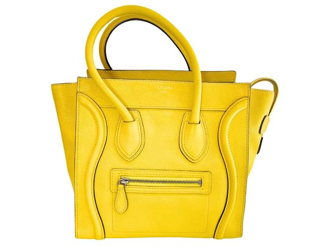 Céline Luggage Yellow Pony-style calfskin  ref.1196288