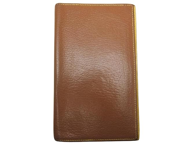 Hermès agenda cover Brown Leather  ref.1196371