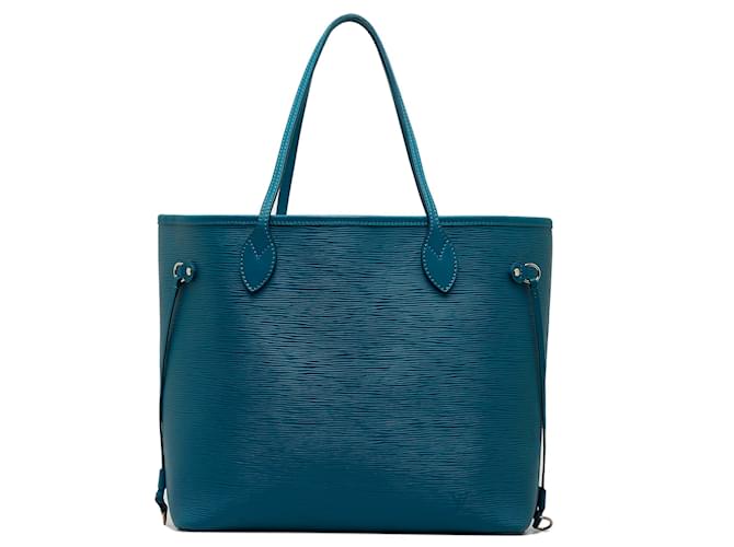 Louis Vuitton Blue Epi Neverfull MM Leather  ref.1196445