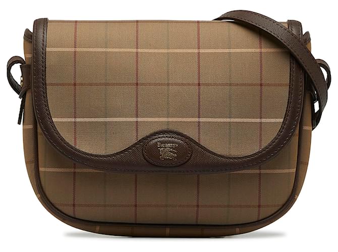 Burberry Brown Vintage Check Crossbody Bag Cloth Cloth  ref.1196455