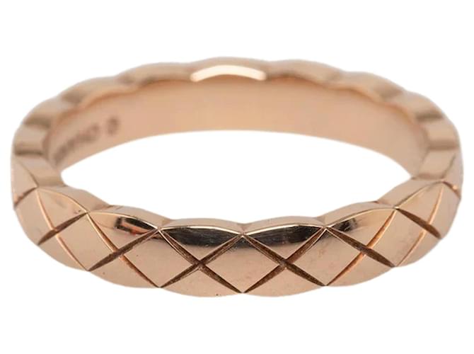 Chanel 18K Roségoldener Coco Crush Schmaler Ring Metall  ref.1196672