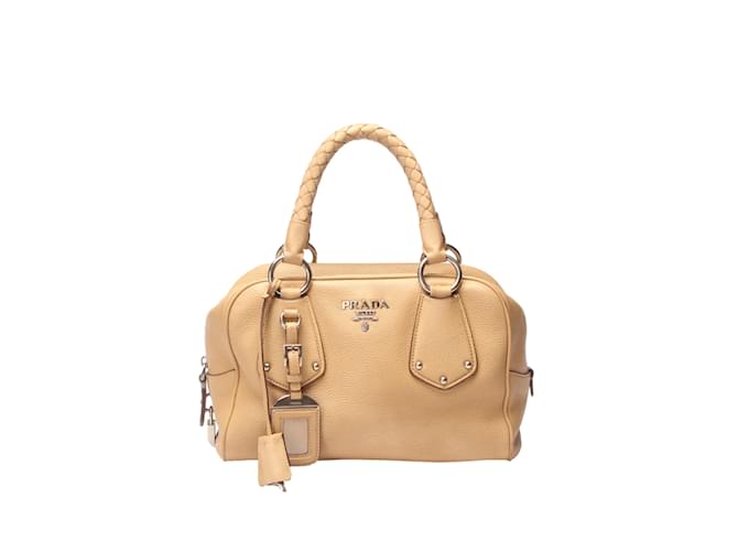 Prada Sybille Leather Handbag Beige Pony-style calfskin  ref.1196685